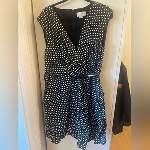 Jessica Simpson Black and White Polka Dot Mini Dress